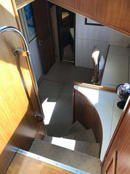 Spiral Staircase To Library And Forward Staterooms